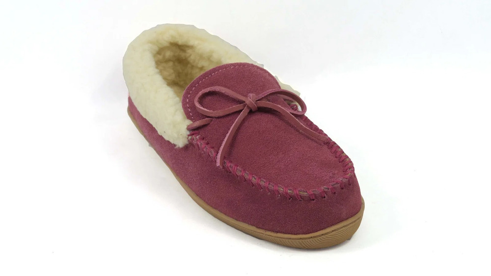 Clarks Suede Women's Slipper with Faux Searling Rose - Medium